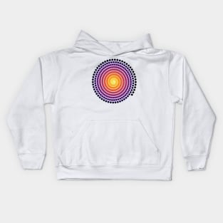 Single Spiral Inferno Galaxy | Dark Volcano Yellow Red Black Kids Hoodie